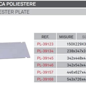 Placca Poliestere 342x543x4